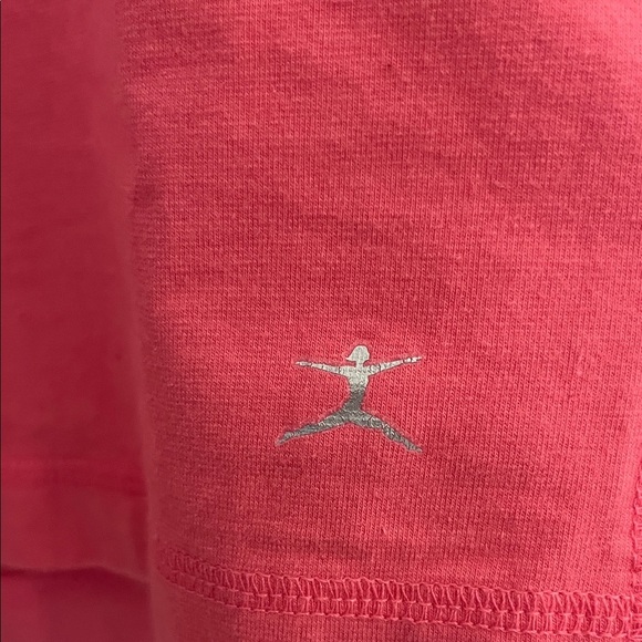 Danskin Pink Short Sleeve V-Neck Tee Medium (8-10) - Picture 3 of 4